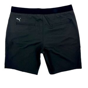 Puma Shorts Mens XL Black Dry Cell Bermuda UPF 50 Flat Front SZ XL
